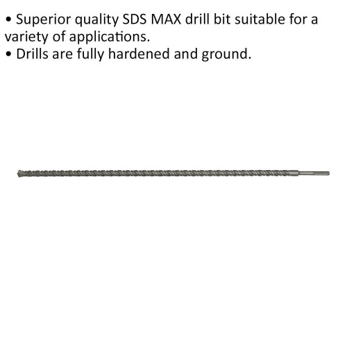 Loops 32 x 1320mm SDS Max Drill Bit - Fully Hardened & Ground - Masonry Drilling 1
