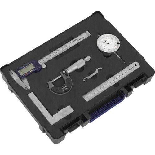 Loops 5 Piece Measuring Tool Set - Precision Measuring Instrument Kit - Storage Case 2