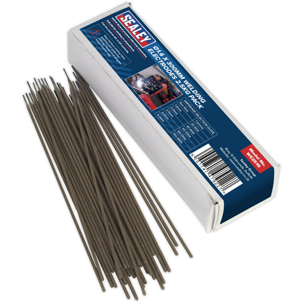 Loops 2.5Kg Pack - Mild Steel Welding Electrodes - 1.6 X 300Mm - 25 To 50A Currents