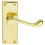 Loops Door Handle & Latch Pack Brass Victorian Scroll Lever Turn Square Backplate 3