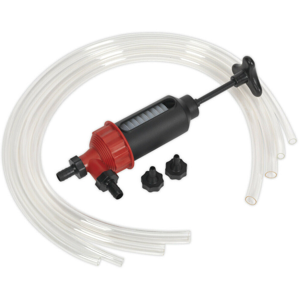 Transfer Syphon Pump - Suitable for Oil Petrol & Diesel - Intake & Discharge Set