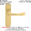 Loops 2x PAIR Smooth Rounded Handle on Shaped Latch Backplate 185 x 42mm Satin Brass 2