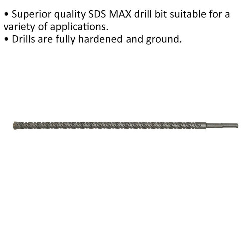 Loops 32 x 920mm SDS Max Drill Bit - Fully Hardened & Ground - Masonry Drilling 1