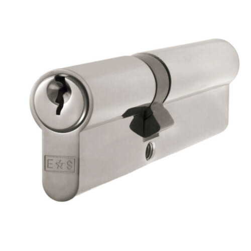 Loops 40/60mm Offset EURO Double Cylinder Lock Keyed to Differ 5 Pin Satin Chrome 1