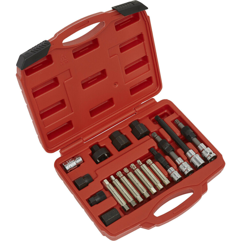 Loops 18 Piece Alternator Freewheel Removal Set - Alternator Pulley Removal Kit