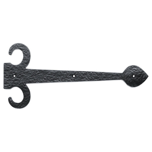 Loops PAIR 305mm Ornate Sword Hinge Front Black Antique Decorative Door Plate 1