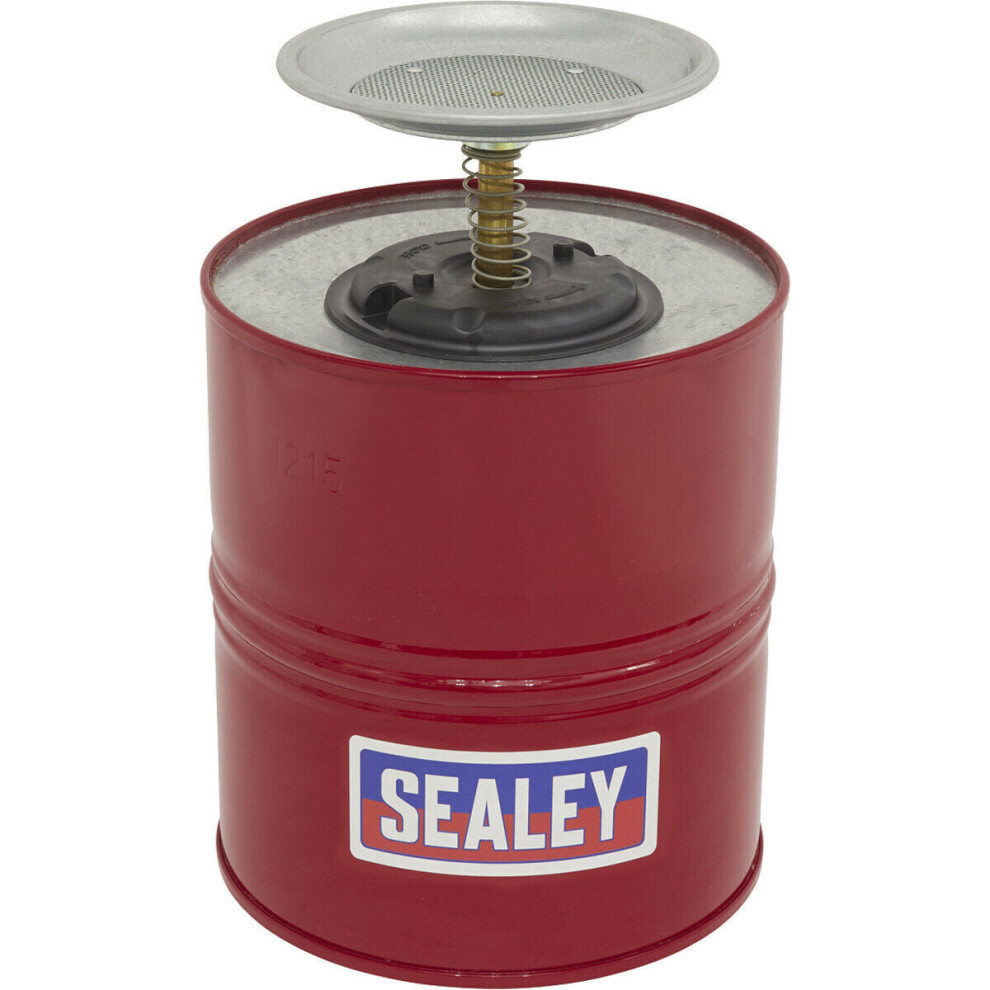 Loops 3.8 Litre Plunger Can - One Handed Operation - Flammable Liquid Dispenser