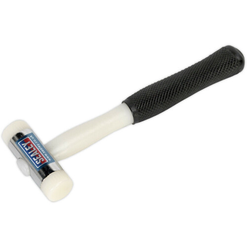 Loops 1lb Nylon Faced Hammer - Chrome Plated Zinc Head - Durable Nylon Faces 2