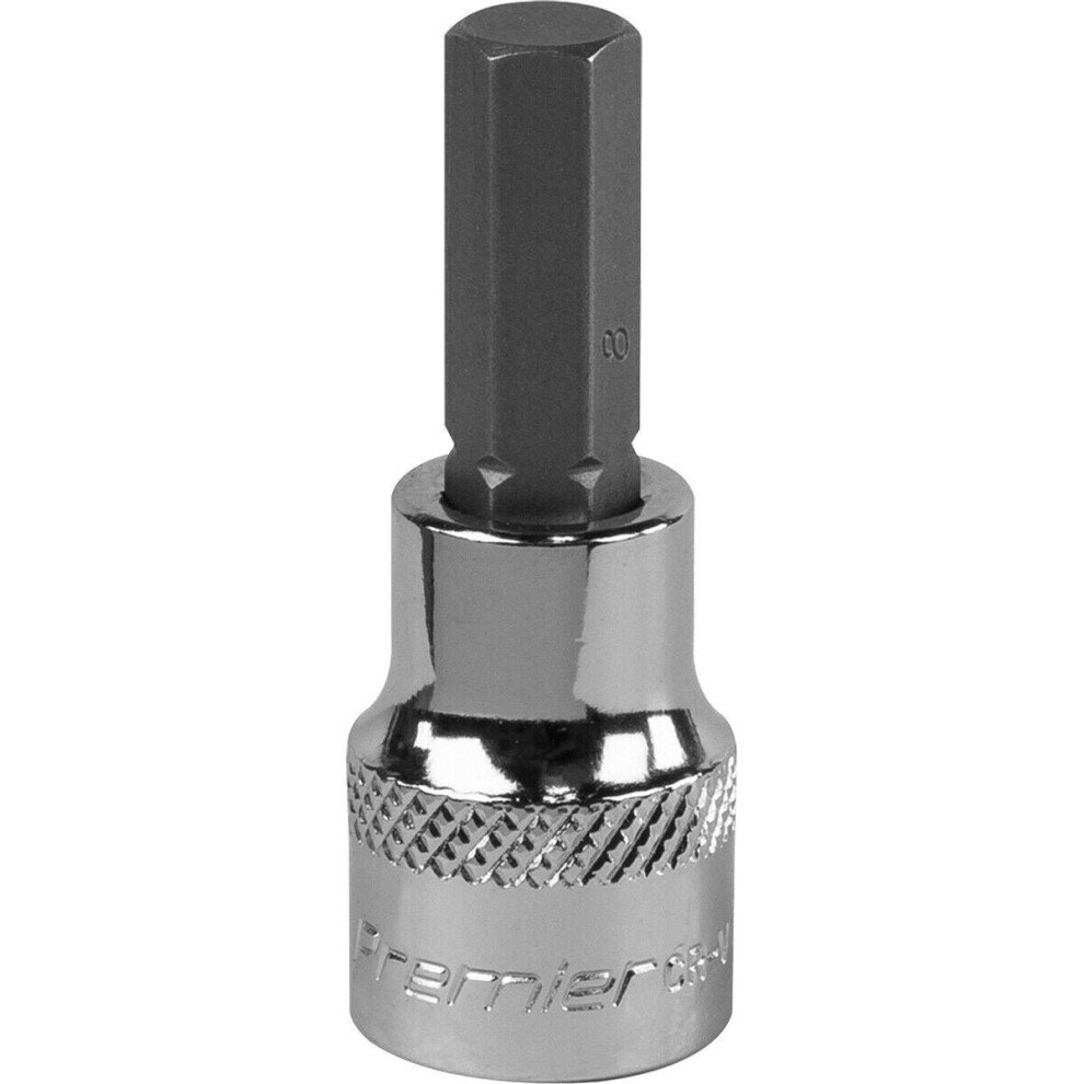 New Loops 8Mm Forged Hex Socket Bit - 3/8" Square Drive - Chrome Vanadium Wrench Socket Hex-Socket-Wrench-Driver-Garage-Inch-Knurled-Grip Size 3