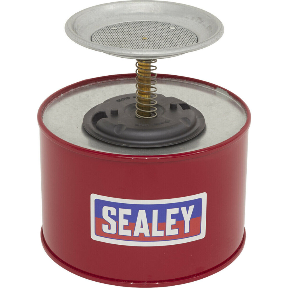 1.9 Litre Plunger Can - One Handed Operation - Flammable Liquid Dispenser 5056524292877