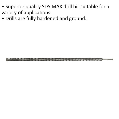 Loops 40 x 1320mm SDS Max Drill Bit - Fully Hardened & Ground - Masonry Drilling 1