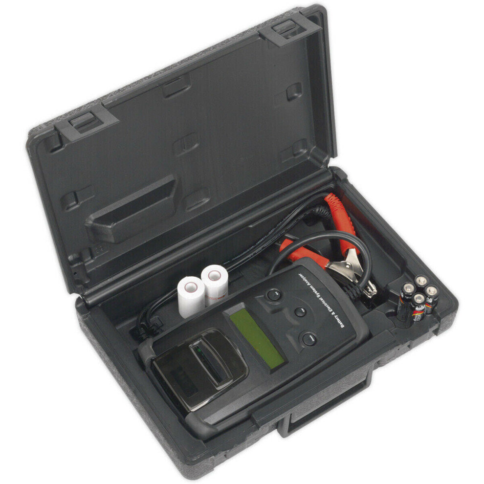 Digital Battery & Alternator Diagnostic Tool - Built-In Printer Battery Powered