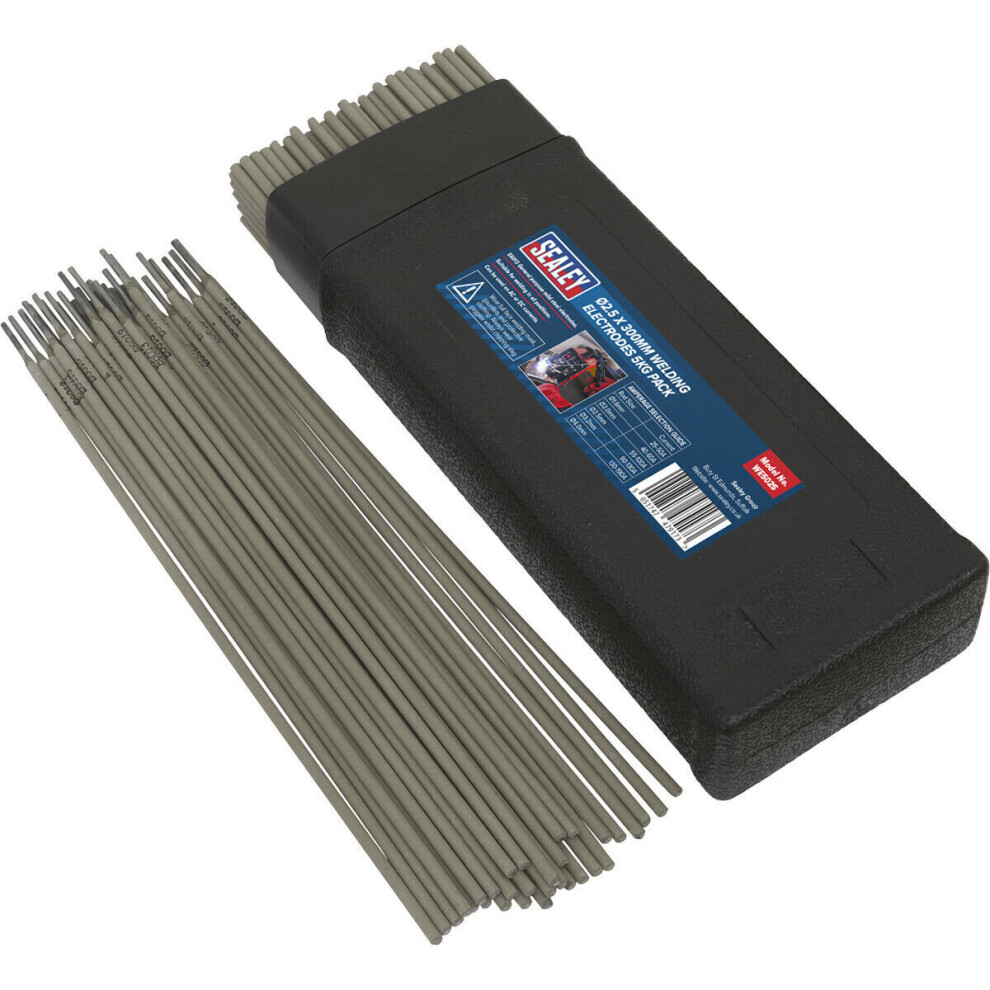 5Kg Pack - Mild Steel Welding Electrodes - 2.5 X 300Mm - 55 To 100A Currents 5056581947963