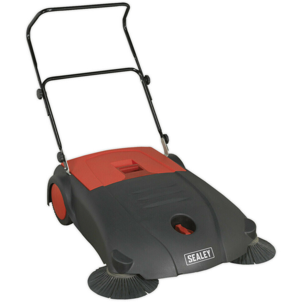 800mm Floor Sweeper - Hard Floor 4-Brush System - 40L Hopper - Tubular Handle