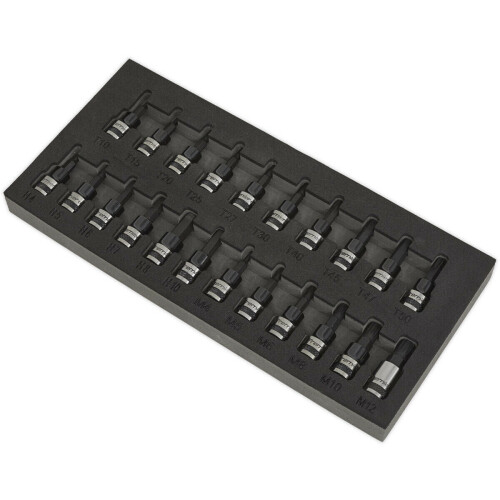 Loops 22pc TRX Star / Hex Key / Spline Socket Bit Set 3/8" Square Drive - PREMIUM BITS 2