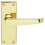 Loops Door Handle & Latch Pack Brass Victorian Straight Lever on Square Backplate 3