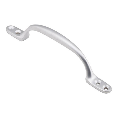 Loops Sash Window Bow Shaped Lift Handle 158 x 12mm 30mm Proj Satin Chrome 1