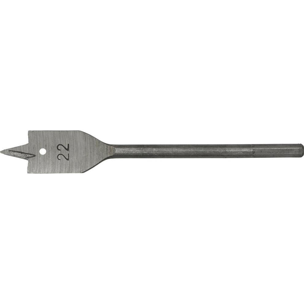 22 X 152Mm Fully Hardened Wood Drill Bit - Hex Shank - High Performance Woodwork 5056524277591