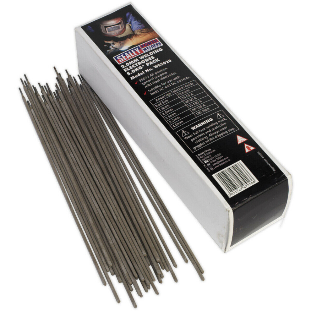 5kg PACK - Mild Steel Welding Electrodes - 2 x 300mm - 40 to 60A Currents