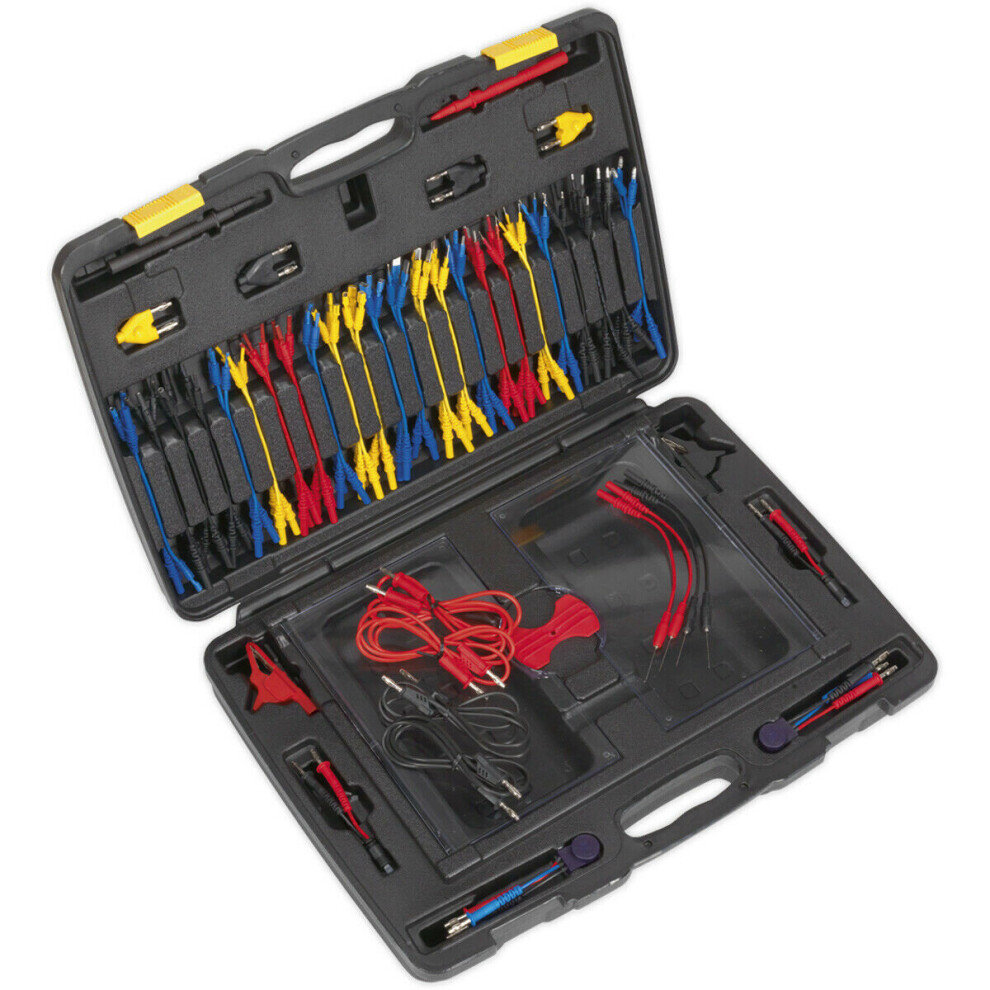 Loops 92 Piece Test Lead Set - 4Mm Banana Plugs - Diagnostic Multimeter Test Lead Kit