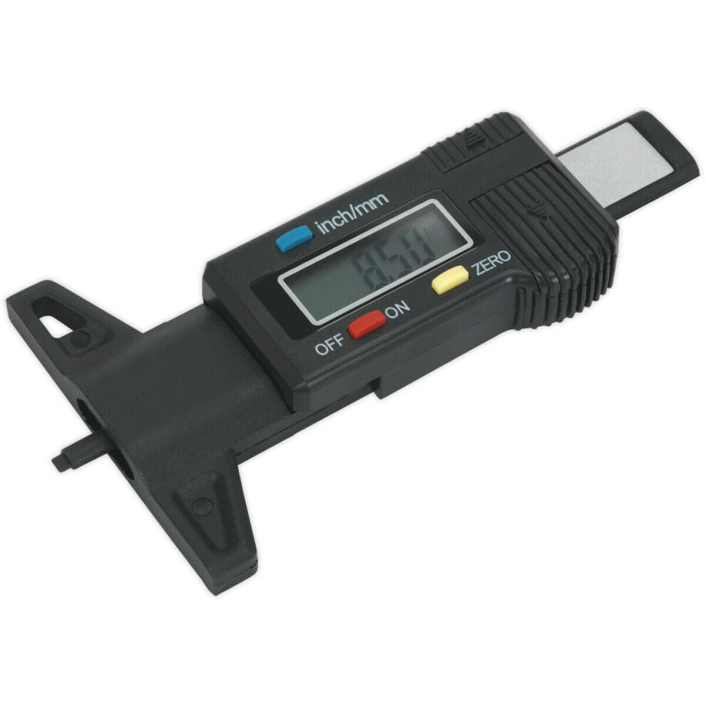 Loops 0-25Mm Mini Digital Tyre Tread Depth Gauge - 0.01Mm Graduations Accurate Reader
