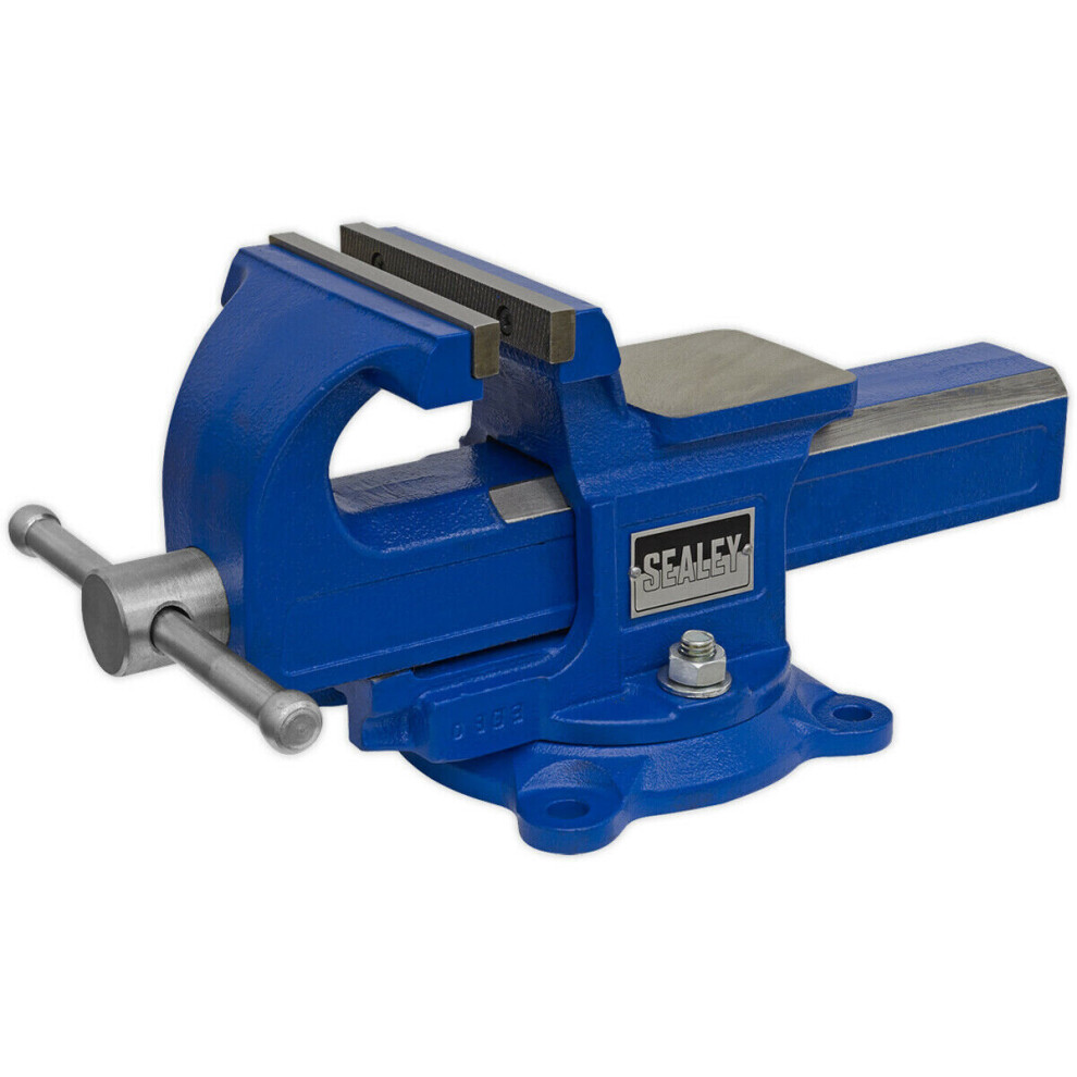 125Mm Quick Action Swivel Base Vice - 125Mm Jaw Opening - Serrated Steel Jaws 5056524297377