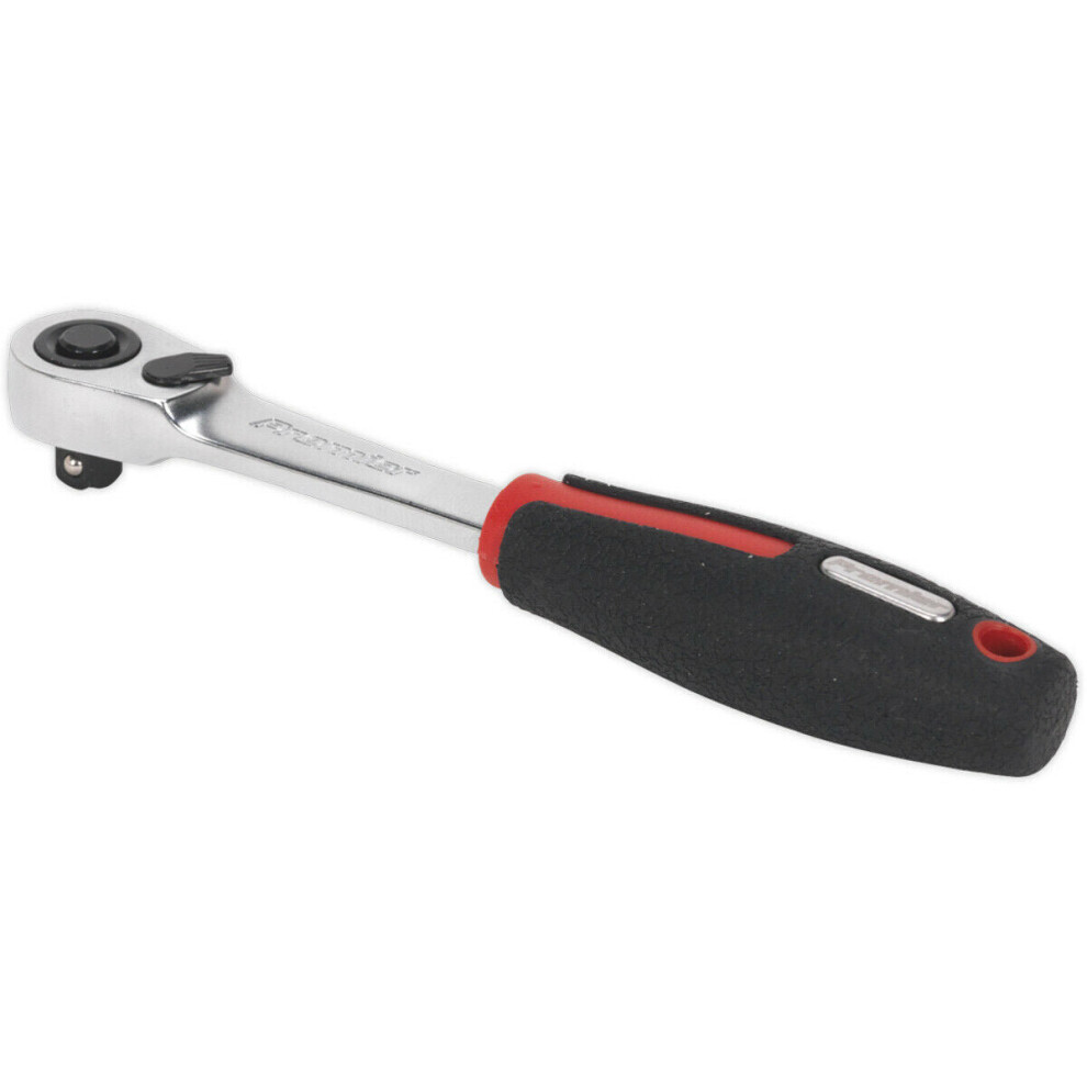 Loops Compact Head Ratchet Wrench - 1/4" Sq Drive - Flip Reverse - 72-Tooth Action