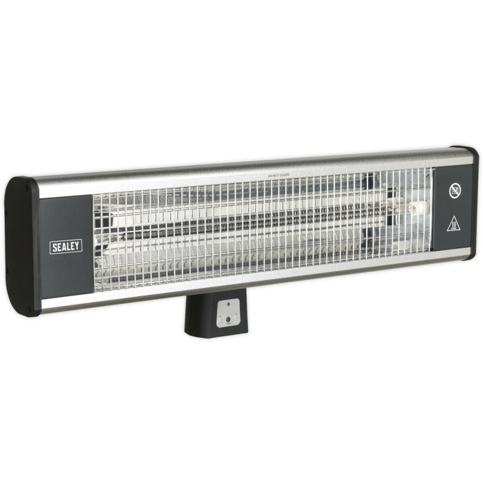 Loops 1800W Carbon Fibre Infrared Heater - High Efficiency - Wall Mounted - Ip44 Rated