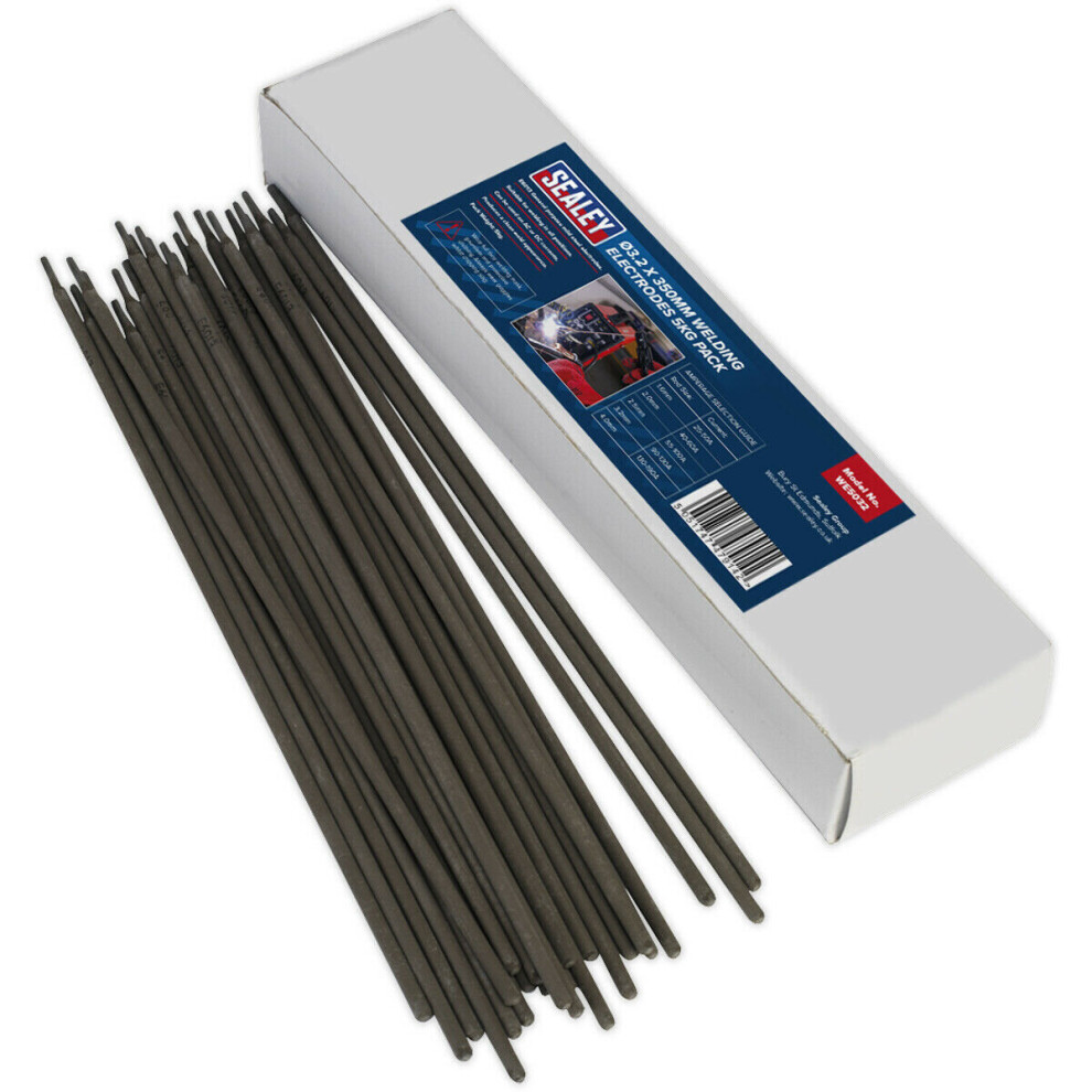 5Kg Pack - Mild Steel Welding Electrodes - 3.2 X 350Mm - 90 To 130A Currents 5056581947970