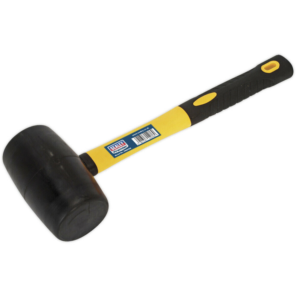 1.5Lb Rubber Mallet - Fibreglass Shaft - General Purpose Hammer - Diy Camping 5056524299951