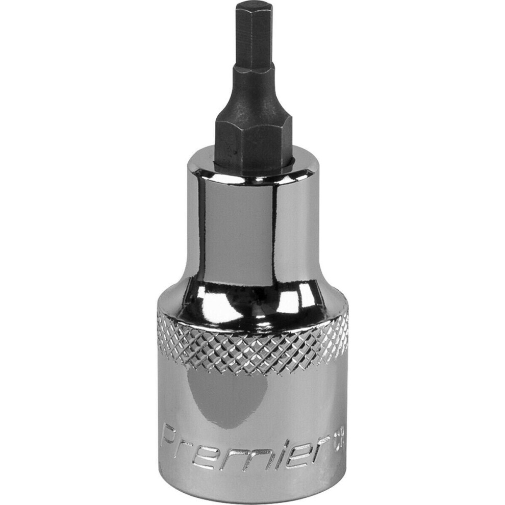 4Mm Forged Hex Socket Bit - 1/2" Square Drive - Chrome Vanadium Wrench Socket 5056581911872