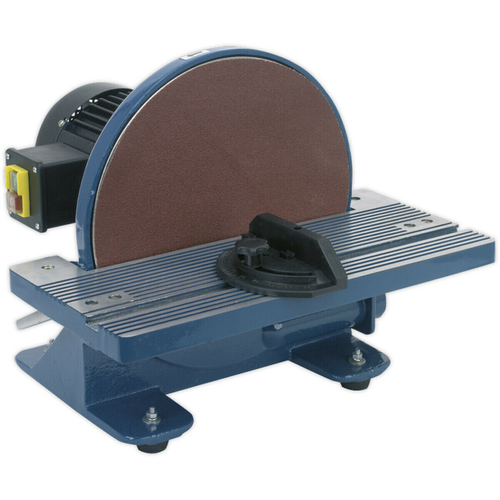 305mm Portable Table Mounted Disc Sander Grinder & 45Â Tilt - 750W 230V Electric