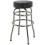 Loops Pneumatic Workshop Stool - Swivel Rotating Seat & Foot Rest - Chrome Plate Frame 1