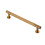 Loops Knurled Bar Door Pull Handle 190 x 13mm 160mm Fixing Centres Satin Brass 4
