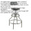 Loops Heavy-Duty Pneumatic Workshop Stool - Adjustable Height Seat & Back Rest Chair 2