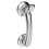 Loops Victorian Bow Door Knocker on Rose 95mm Fixing Centres Satin Chrome 4