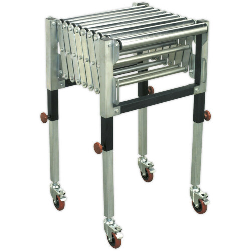 Loops 450mm to 1300mm Extending Roller Stand - 130KG MAX Woodwork Board Slide Table 2