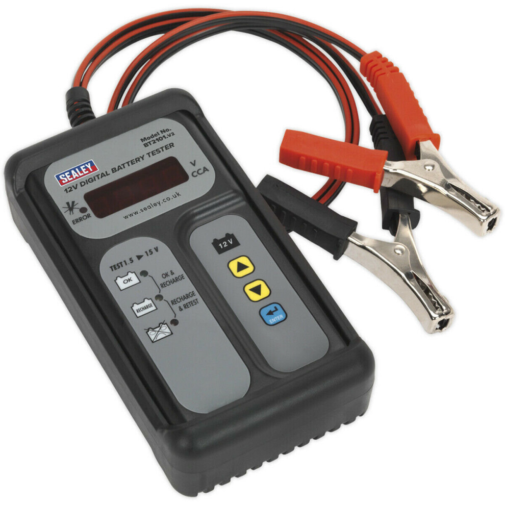 12V Digital Battery Tester - Vehicle Battery Diagnostic Tool - Fast & Accurate