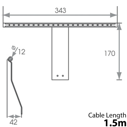 Loops 2x Over Cabinet LED Light & Driver Kit COOL WHITE Kitchen Cupboard Reading Lamp 2