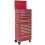 Loops Stacking 14 Drawer Topchest Mid Box & Rollcab Bundle - Heavy Duty - Red 1
