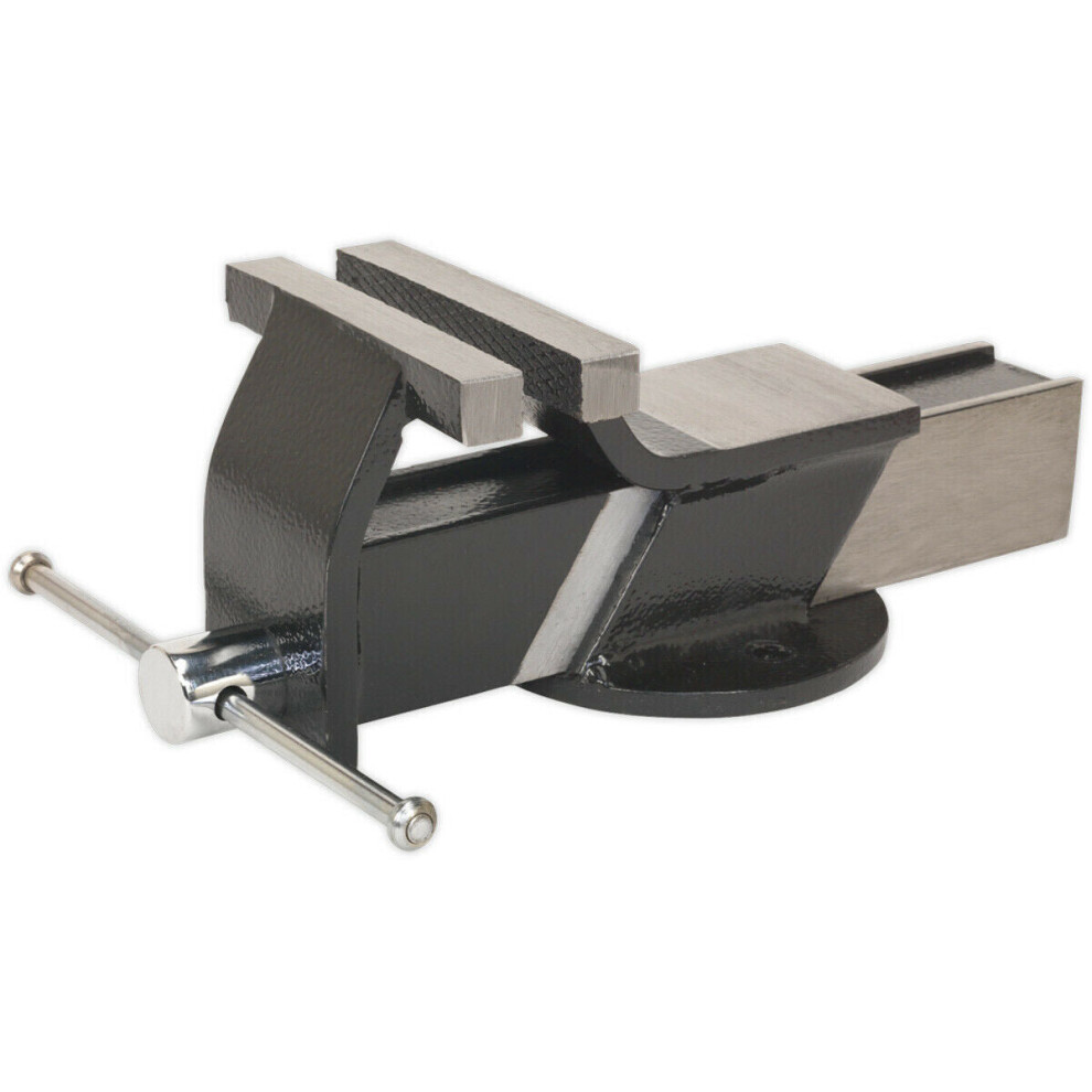 150Mm Bench Mountable Steel Fabricated Vice - 150Mm Jaw Opening - Built In Anvil 5056581901675