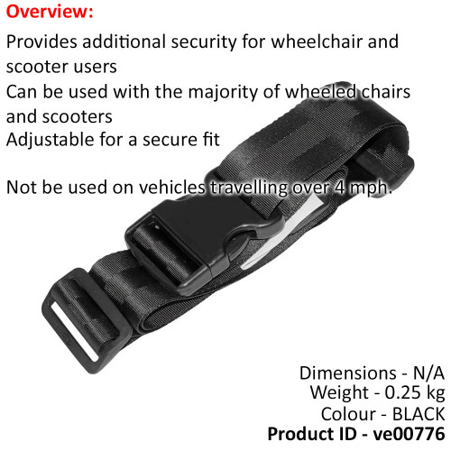 Loops Adjustable Safety Lap Strap for Wheelchairs or Scooters - Secure and Comfortable 1