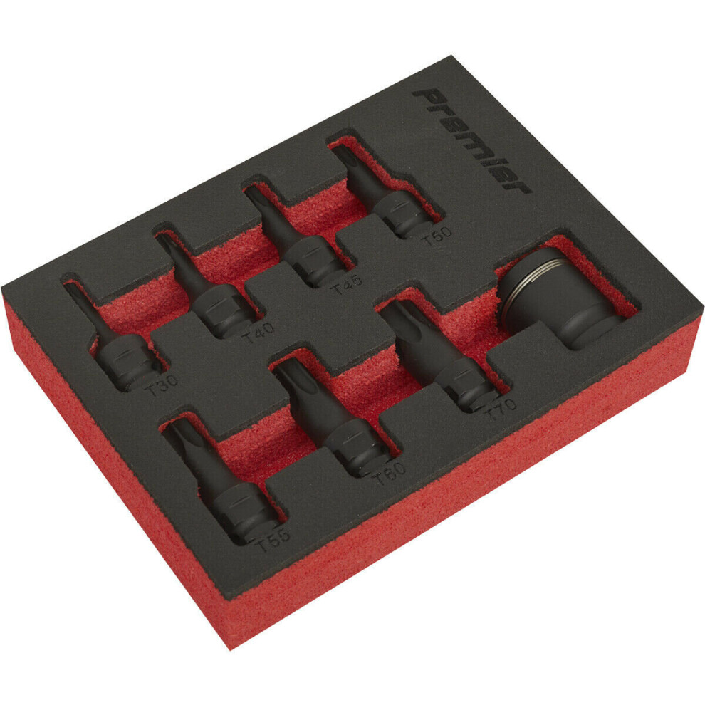 Loops 8 Piece Impact Trx-Star Socket Bit Set - 3/8" Sq Drive - Corrosion Resistant