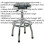 Loops Heavy-Duty Pneumatic Workshop Stool - Adjustable Height Swivel Rotating Seat 2