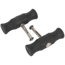 PAIR Reinforced Wire Grip Handles - Composite ABS - Chromed Steel Shafts