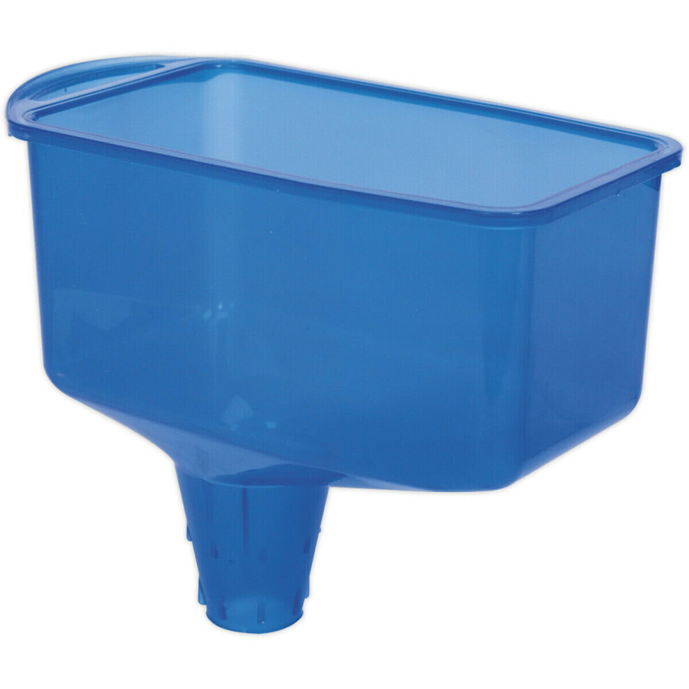 Loops Square Oil Funnel With Tapered Spout - Holds Oil Bottle - Engine Filling Funnel