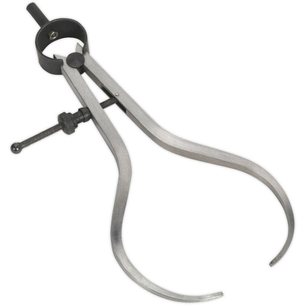 150Mm External Spring Caliper - Adjusting Washer & Nut - Brushed Metal Finish 5056524255872