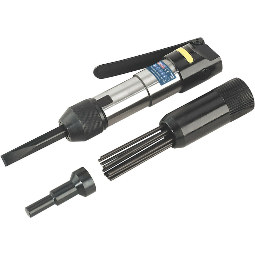 Air Operated Needle Scaler & Flux Chipper - Palm Trigger Control - Rust Cleaning 5056581908957