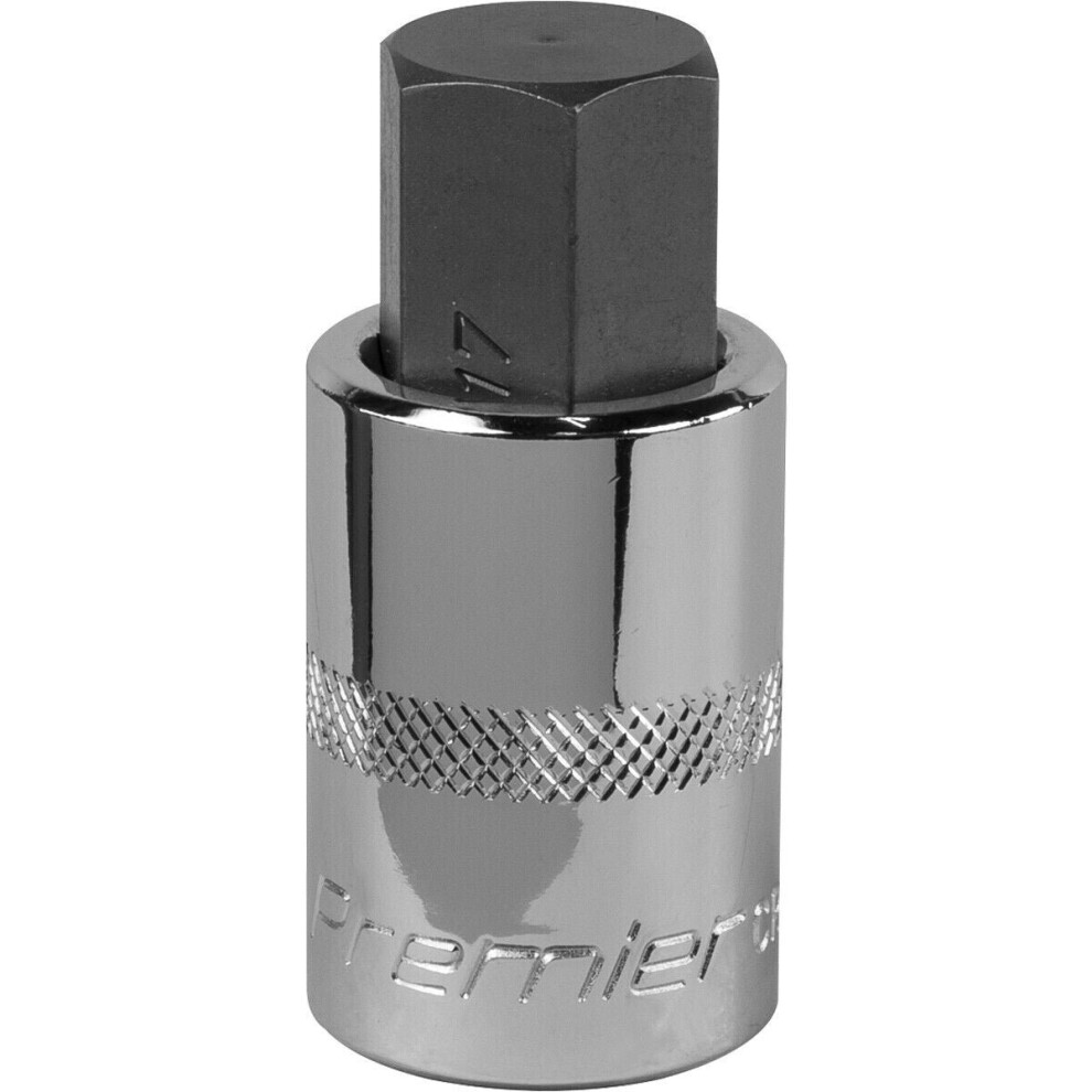 Loops 17Mm Forged Hex Socket Bit - 1/2" Square Drive - Chrome Vanadium Wrench Socket