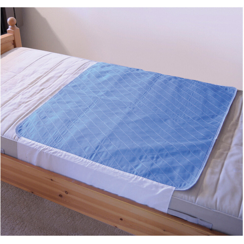 Aidapt Eco Friendly Washable Bed Pad - Tuck Flaps - Machine Washable - Waterproof Back